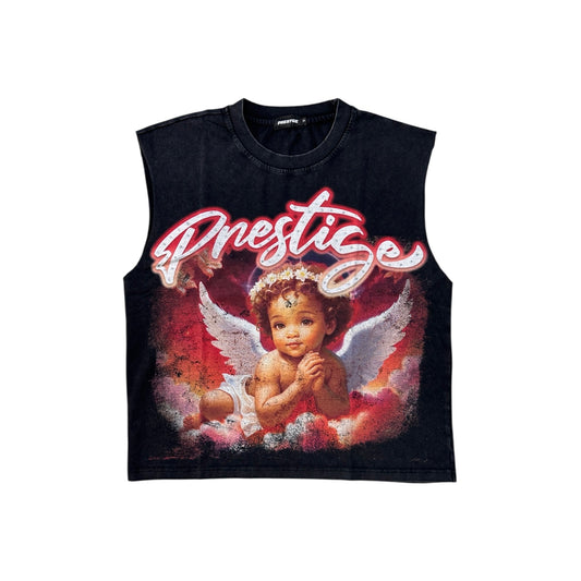 Prestige Co. Angel Cut Off Tee Black