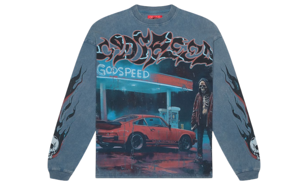 Godspeed Pit Stop Long Sleeve Tee True Blue