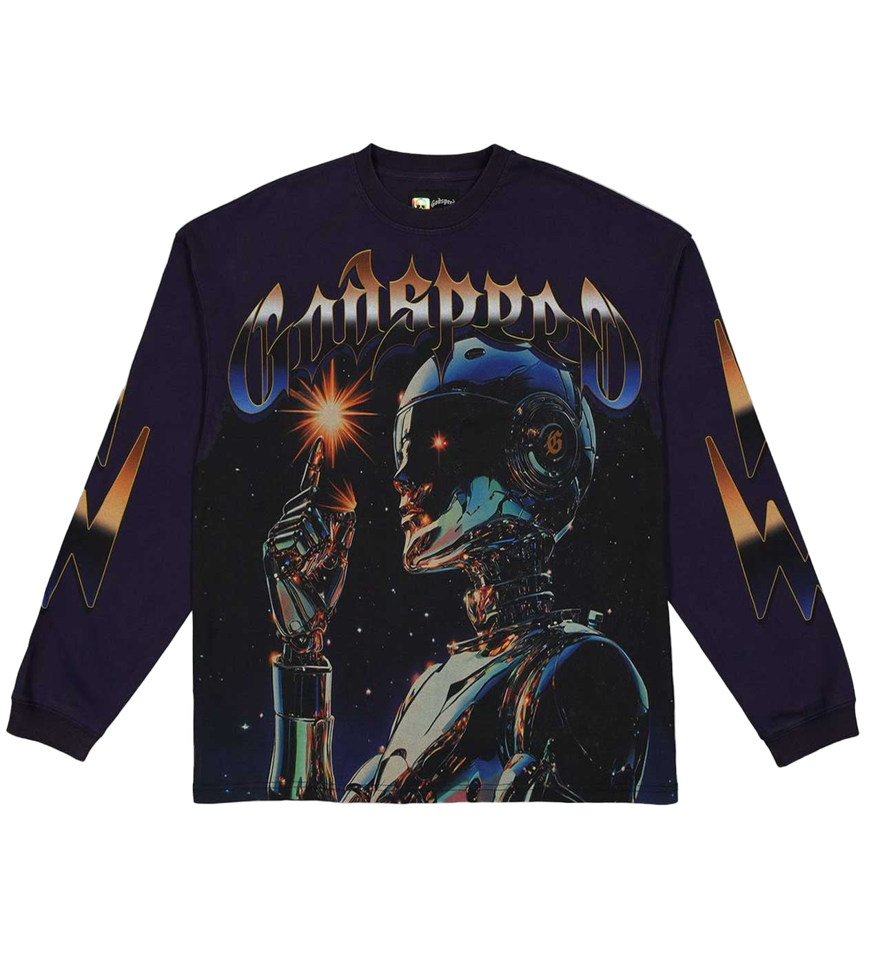 Godspeed Sputnik Moment Long Sleeve Tee Navy