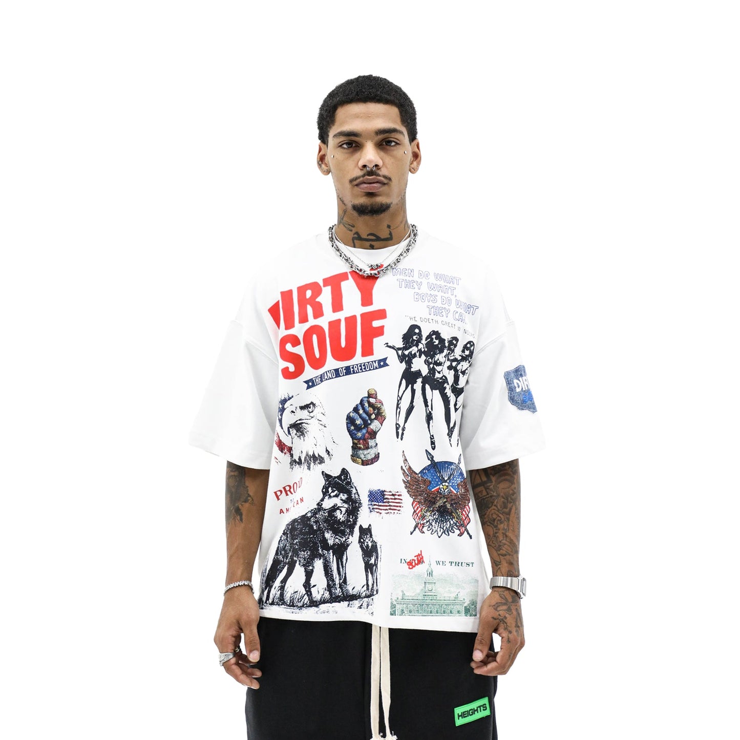 Heights District Land Of Freedom Tee White