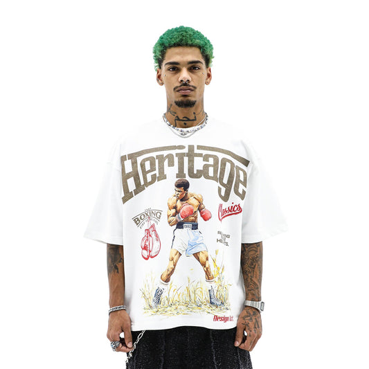 Heights District King Of The Ring Tee White