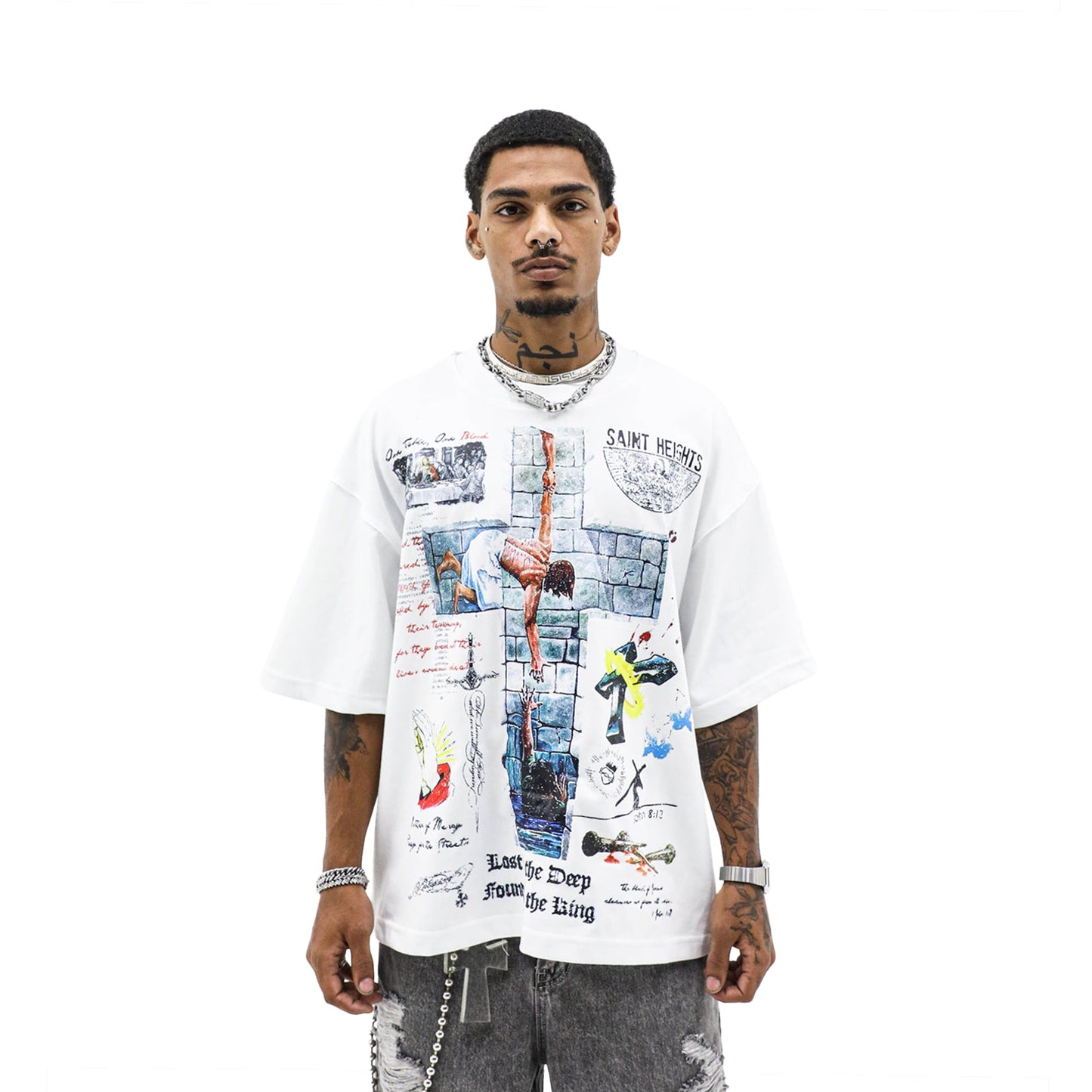 Heights District  Lost In The Deep Tee White