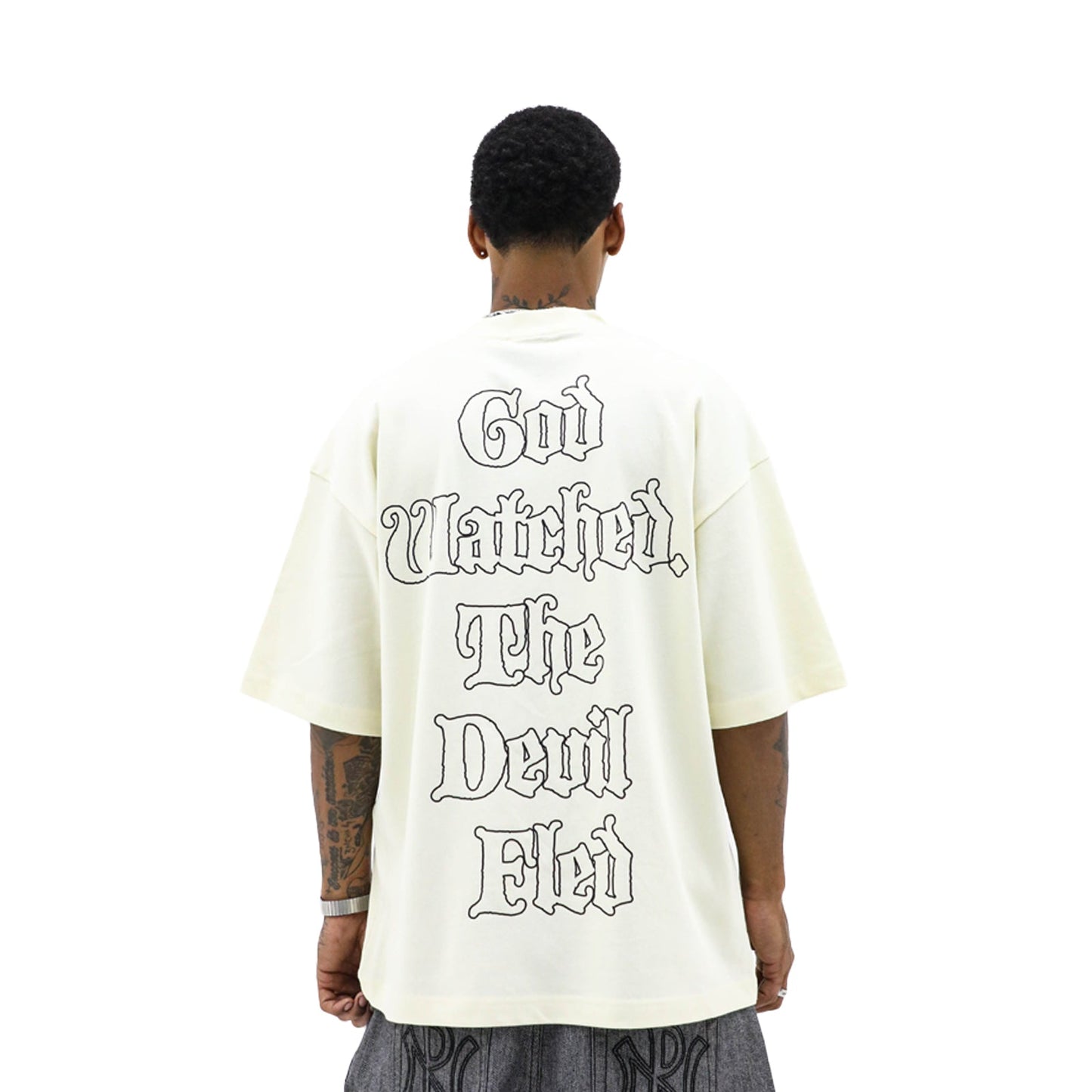 Heights District Devil Fled Tee Cream