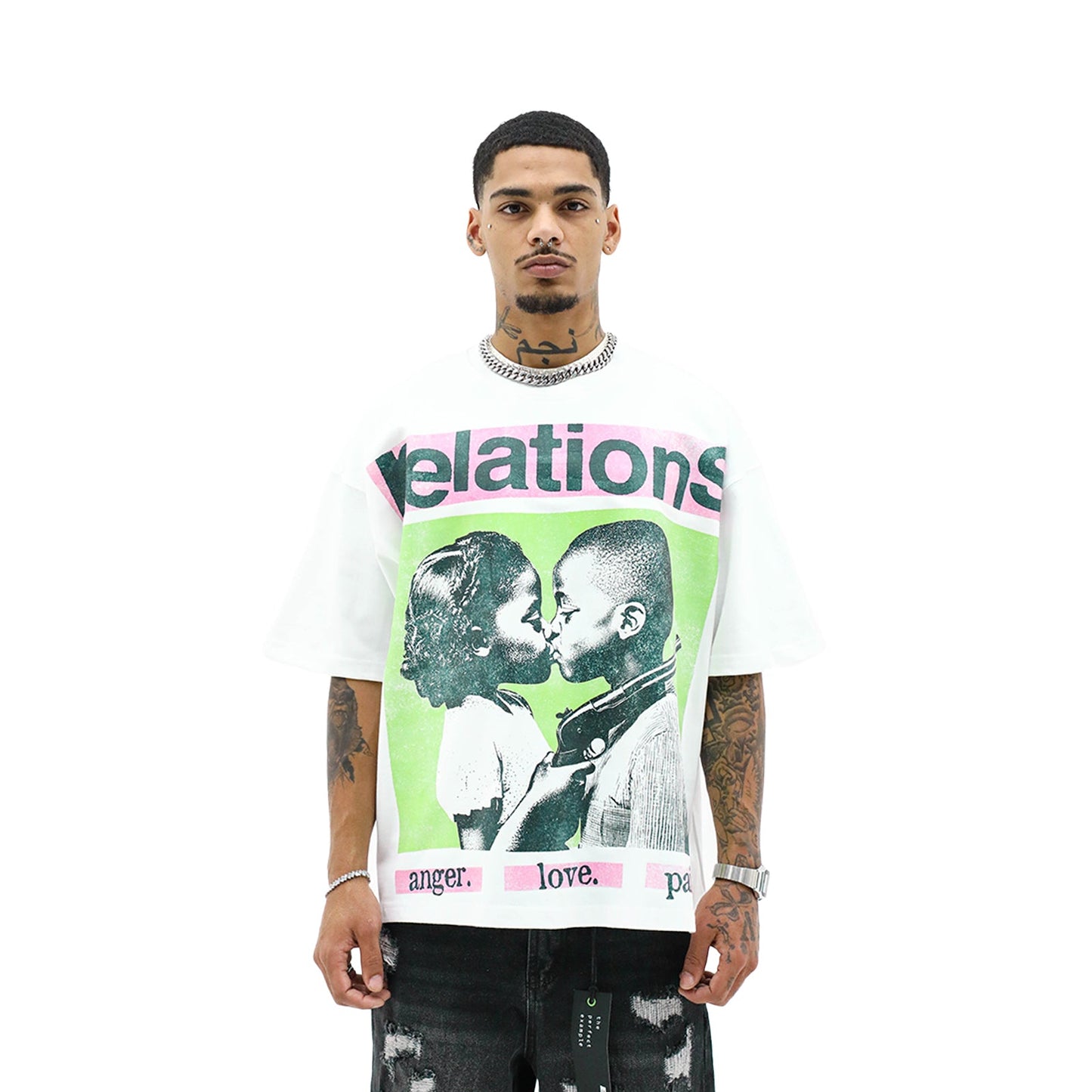 Heights District Anger Love Pain Tee White