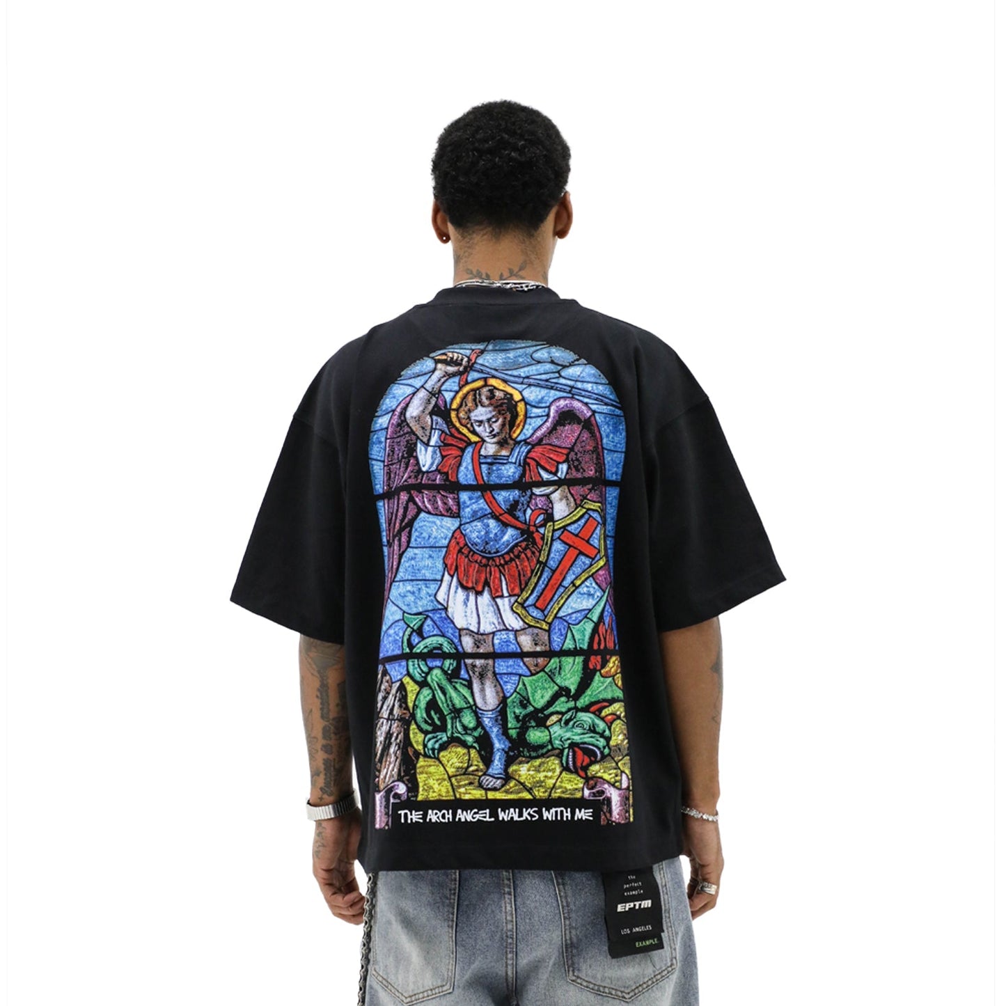 Heights District Arch Angel Tee Black
