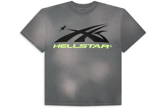 Hellstar Studios Core Gel Logo Tee Lime Green Grey