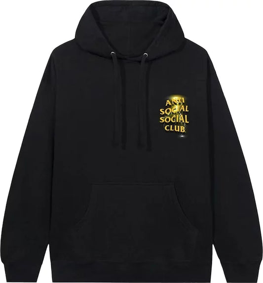 Anti Social Social Club Lightning Hoodie Black Yellow