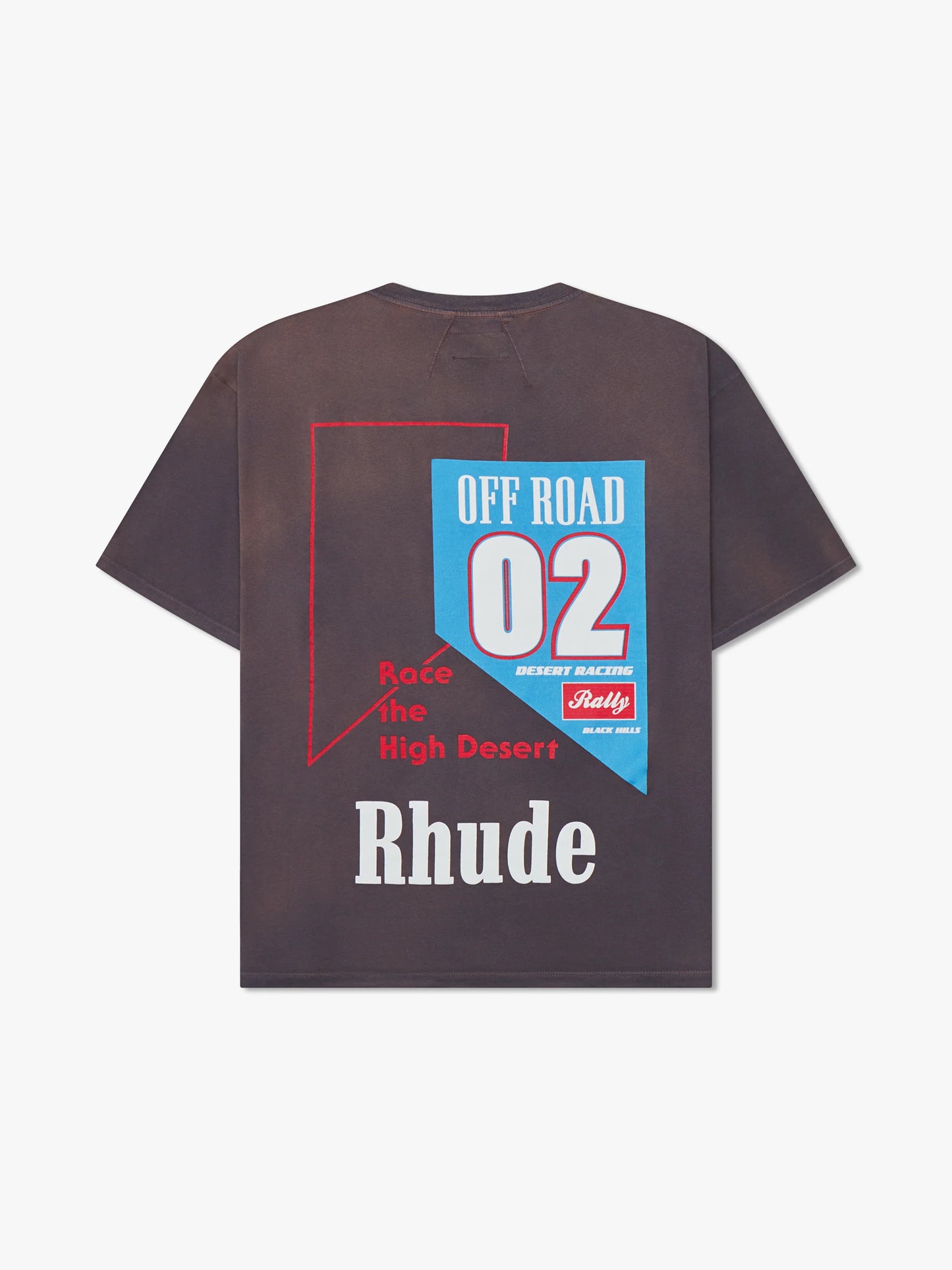 Rhude Racing 02 Tee Washed Black