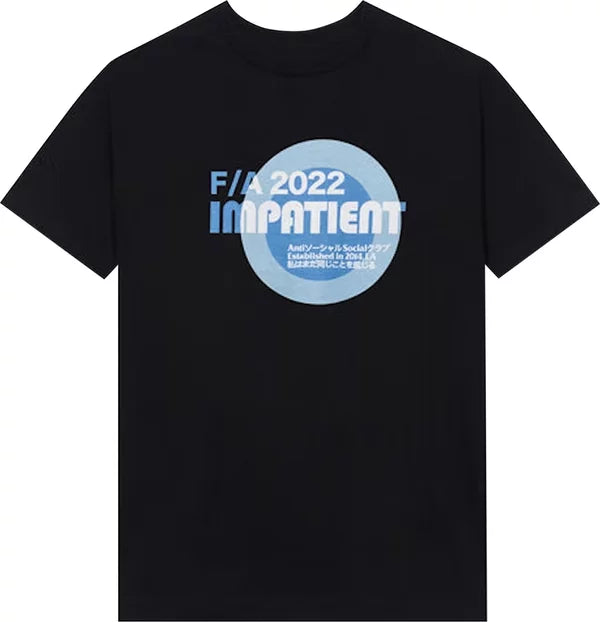 Anti Social Social Club Blue Impatient Tee Black