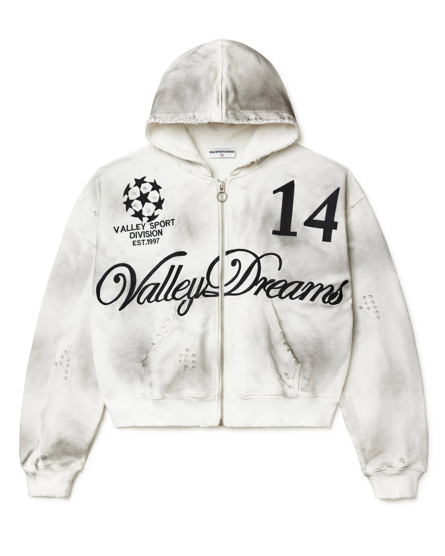 VALE Forever 14 Oreo Zip Up Hoodie White