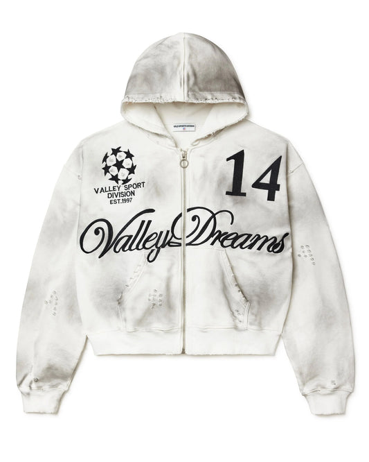VALE Forever 14 Oreo Zip Up Hoodie White