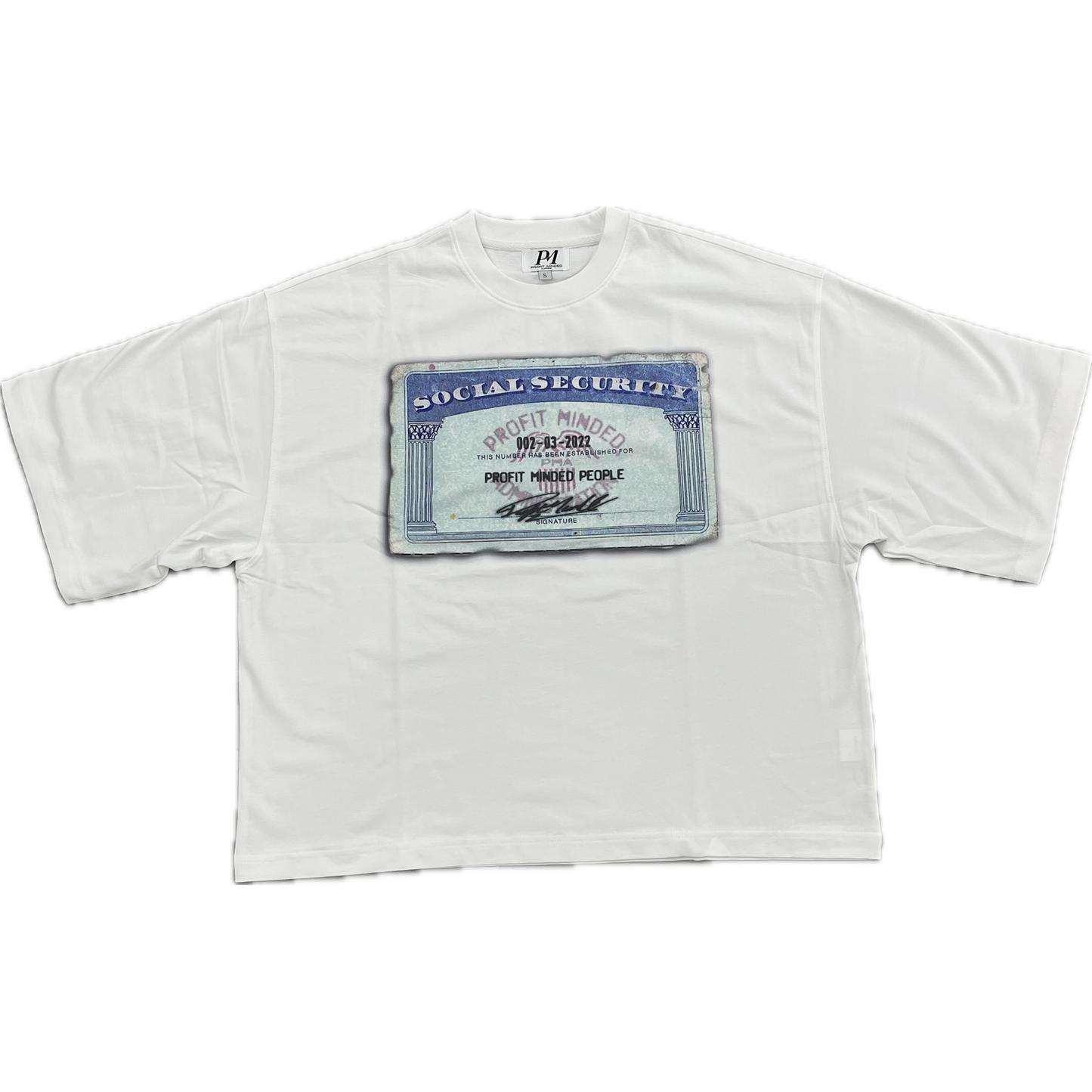 Profit Minded SSN Card Tee Blue White