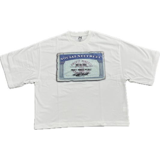 Profit Minded SSN Card Tee Blue White