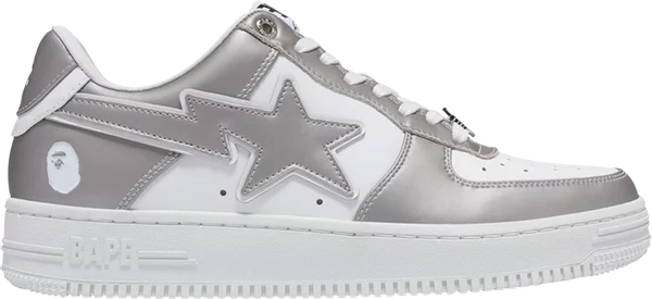 A Bathing Ape Bape Sta Low Silver