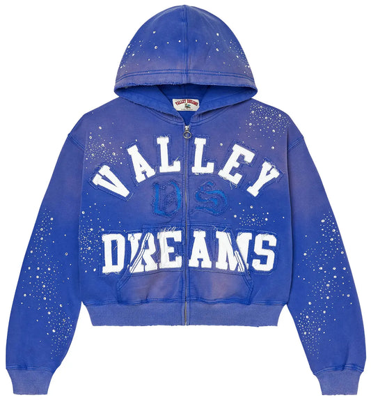 VALE Forever Classico Zip Up Hoodie Sapphire Blue