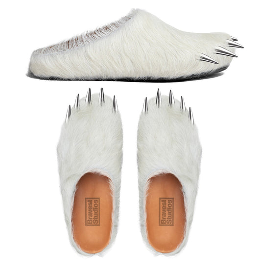Bravest Studios Bear Claw Slipper White