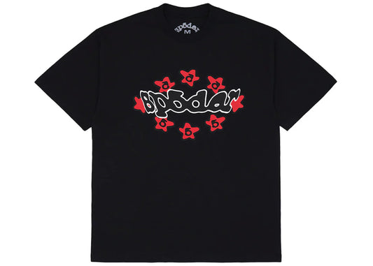 SP5DER Red Logo Tee Black