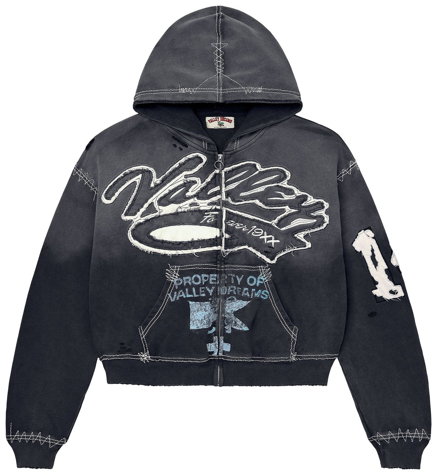 VALE Forever Religion Zip Up Hoodie Black