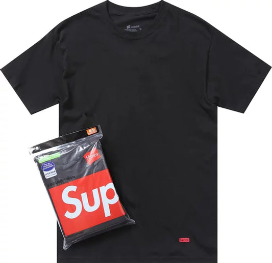 Supreme Hanes Tagless Tees (3 Pack) Black