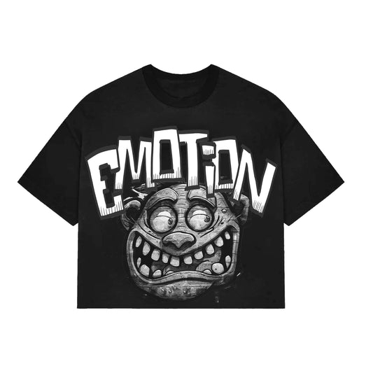 Mixed Emotion Grey Monster Tee Black