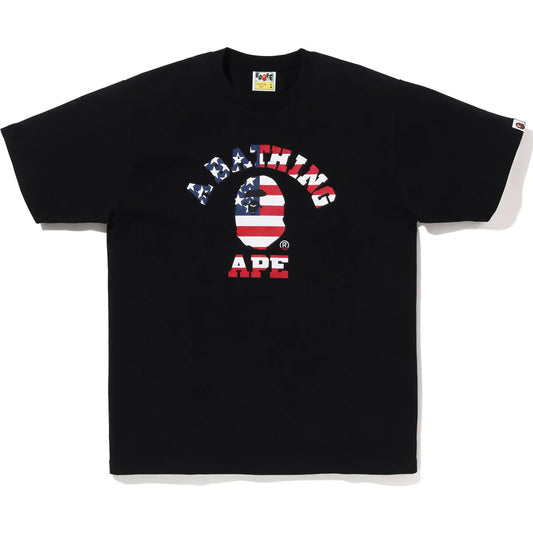 BAPE Abc USA Flag Tee Black