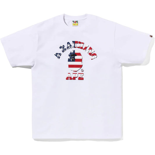 BAPE Abc USA Flag Tee White