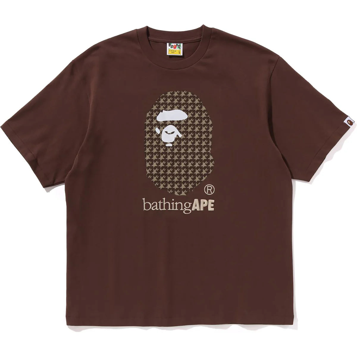 BAPE Houndstooth Bathing Ape Tee Brown