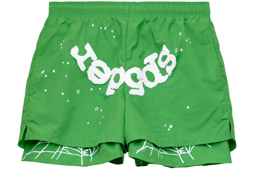 Sp5der OG Web Double Layer Short Green