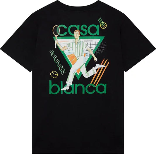 Casablanca Le Jeu Tennis Player Tee Black