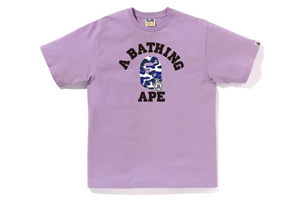 BAPE Go Ape Pointer College Tee Purple