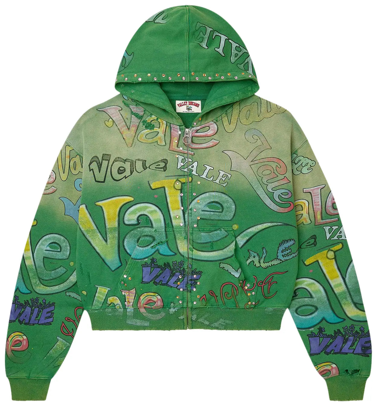 VALE Forever Spearmint Zip Up Hoodie Green