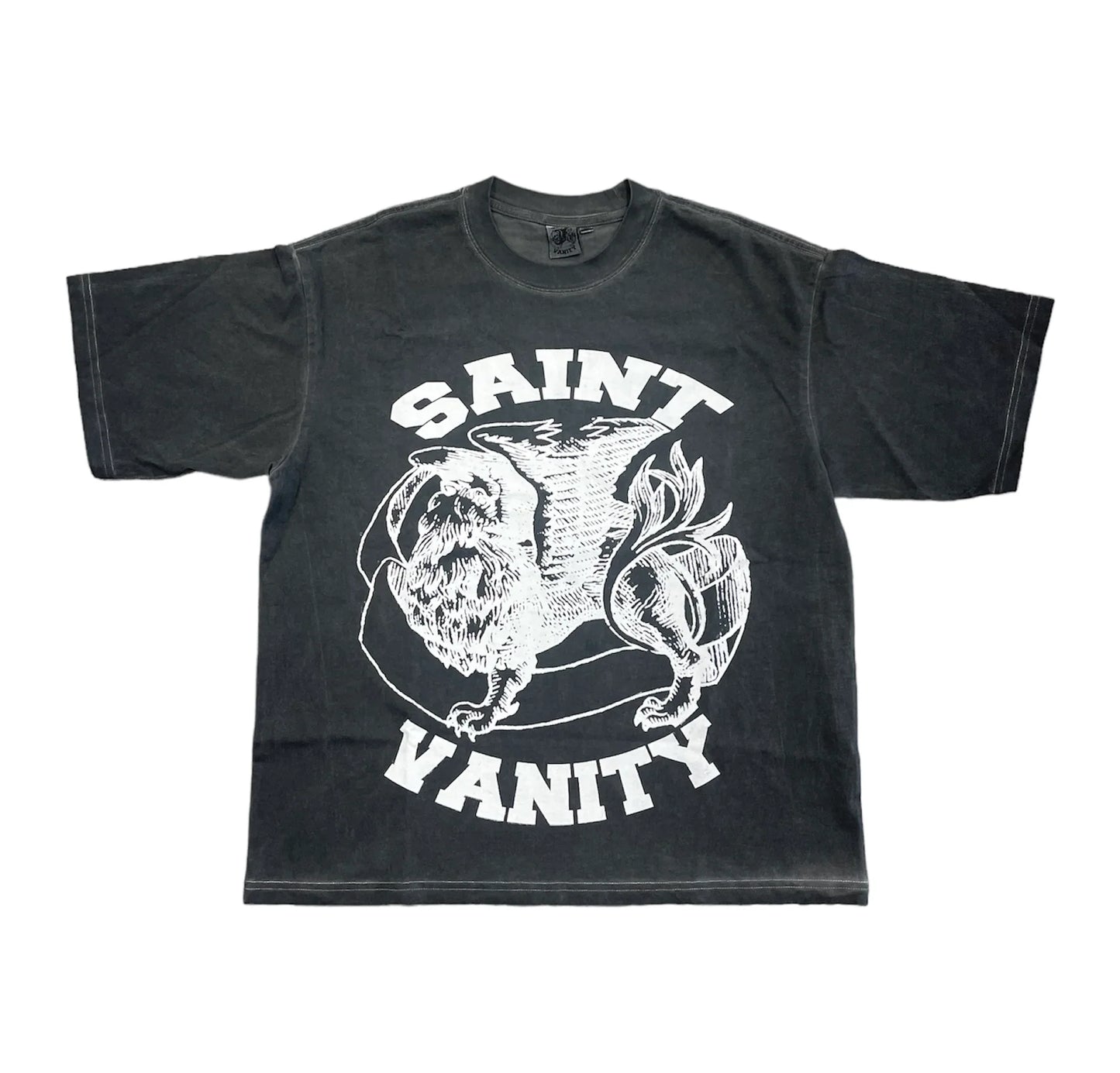 Saint Vanity Unreleased White Logo Tee Grey