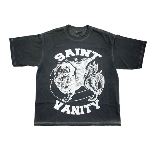 Saint Vanity Unreleased White Logo Tee Grey