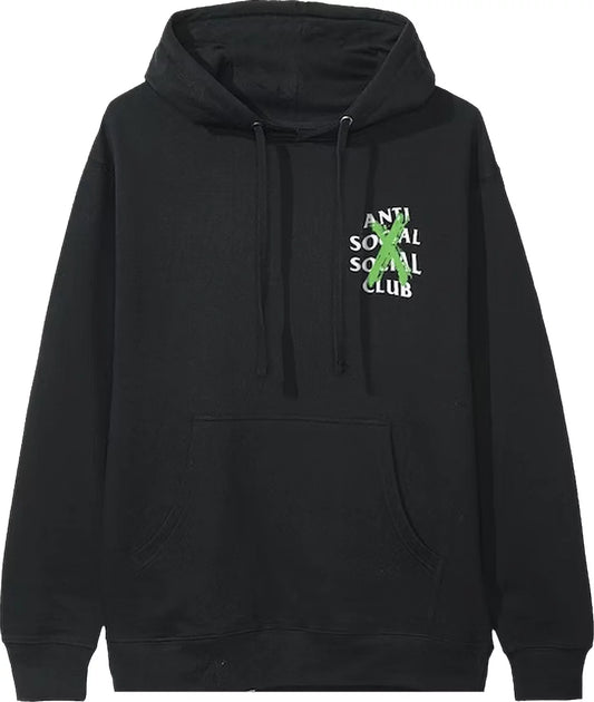 Anti Social Social Club Cancelled Green Hoodie Black