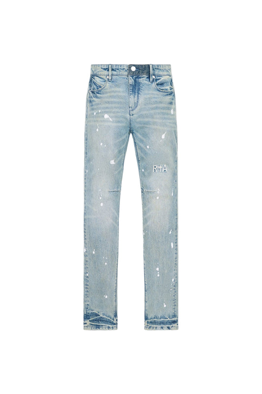 RTA Clayton Splattered Indigo Dusk Blue Jeans