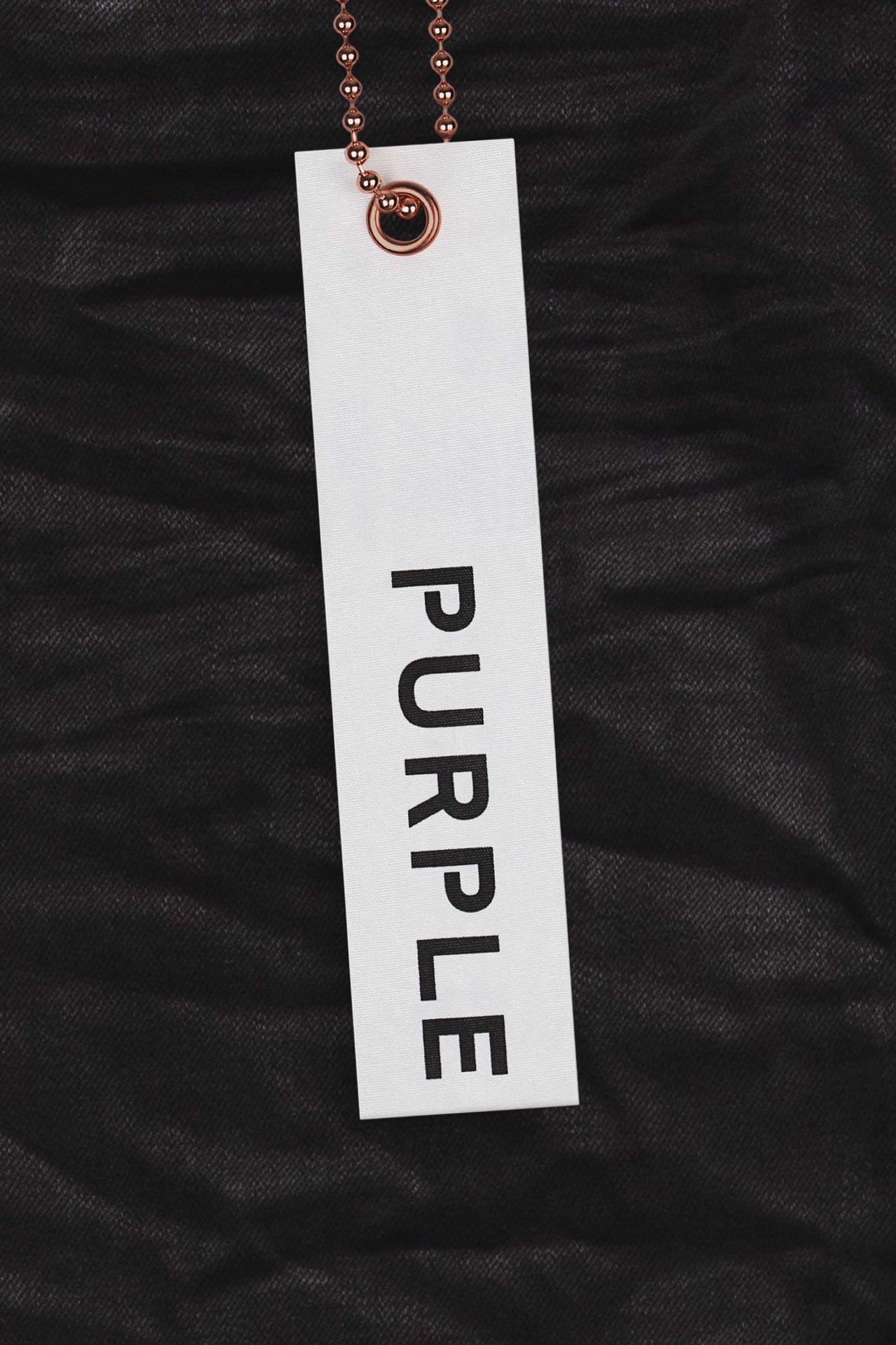 Purple Brand 3/D Resin Black Wax Jeans