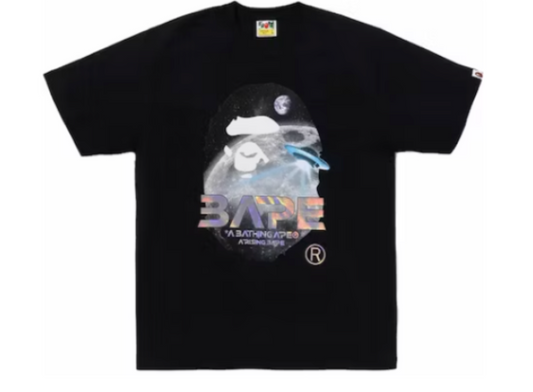 BAPE Space Camo Big Ape Head Iridescent Black