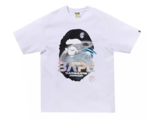 BAPE Space Camo Big Ape Head Iridescent White