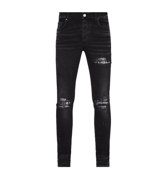 AMIRI MX1 Bandana Patch Aged Black Jeans