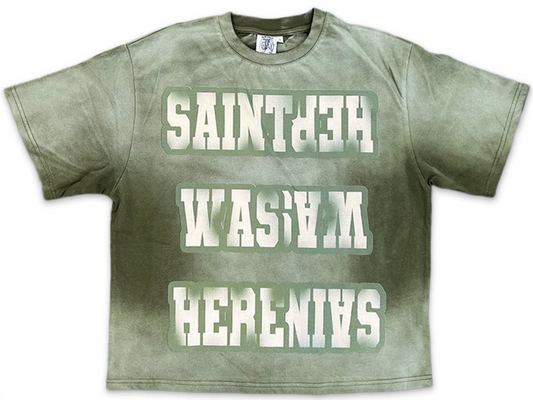 Saint Vanity SAINT WAS HERE Tee Green
