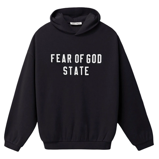 Fear of God Essentials Fleece Hoodie 90's White Black