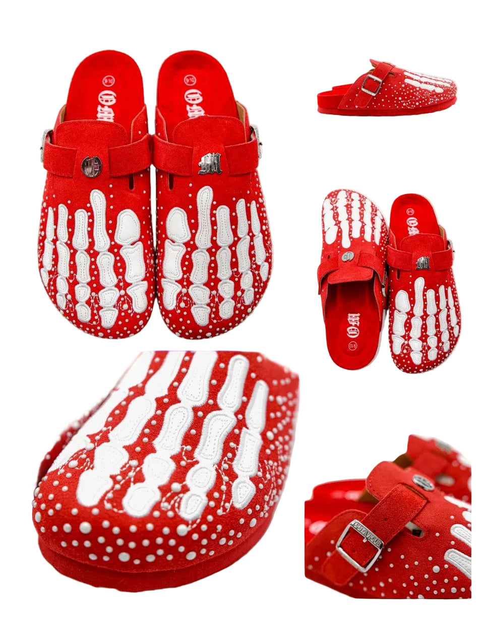 Octavious Marks Clogs Aunt Pearls Red