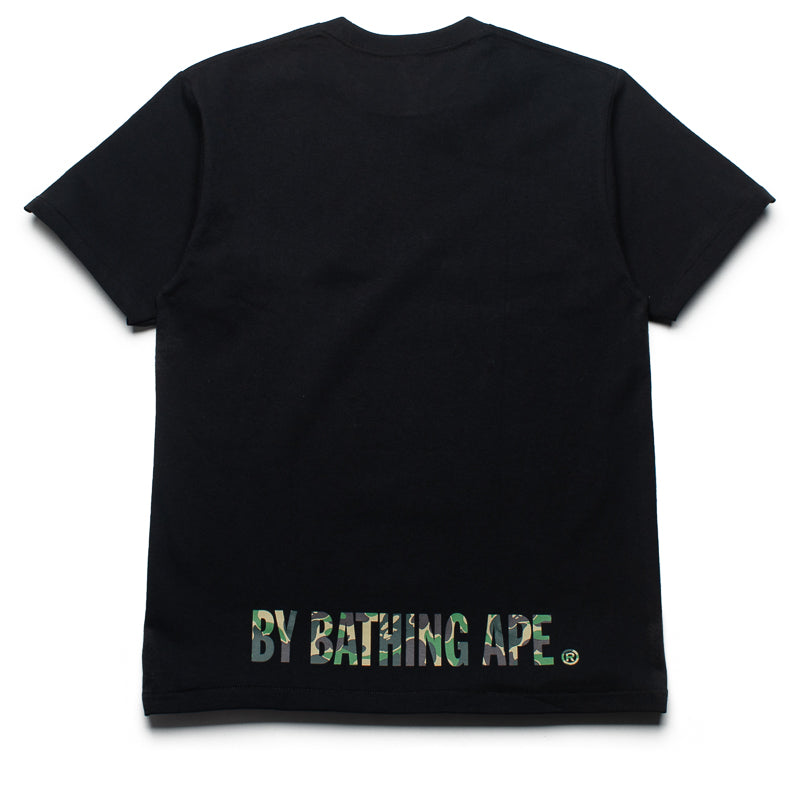 BAPE Green ABC Camo Ape Face Tee Black
