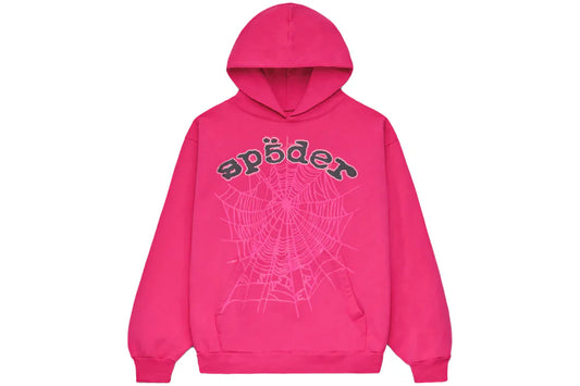 SP5DER Legacy Hoodie Rhinestone Black Pink
