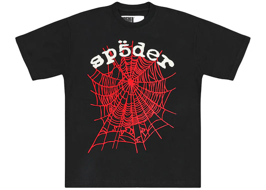 Sp5der Heavyweight Legacy Tee Red Black