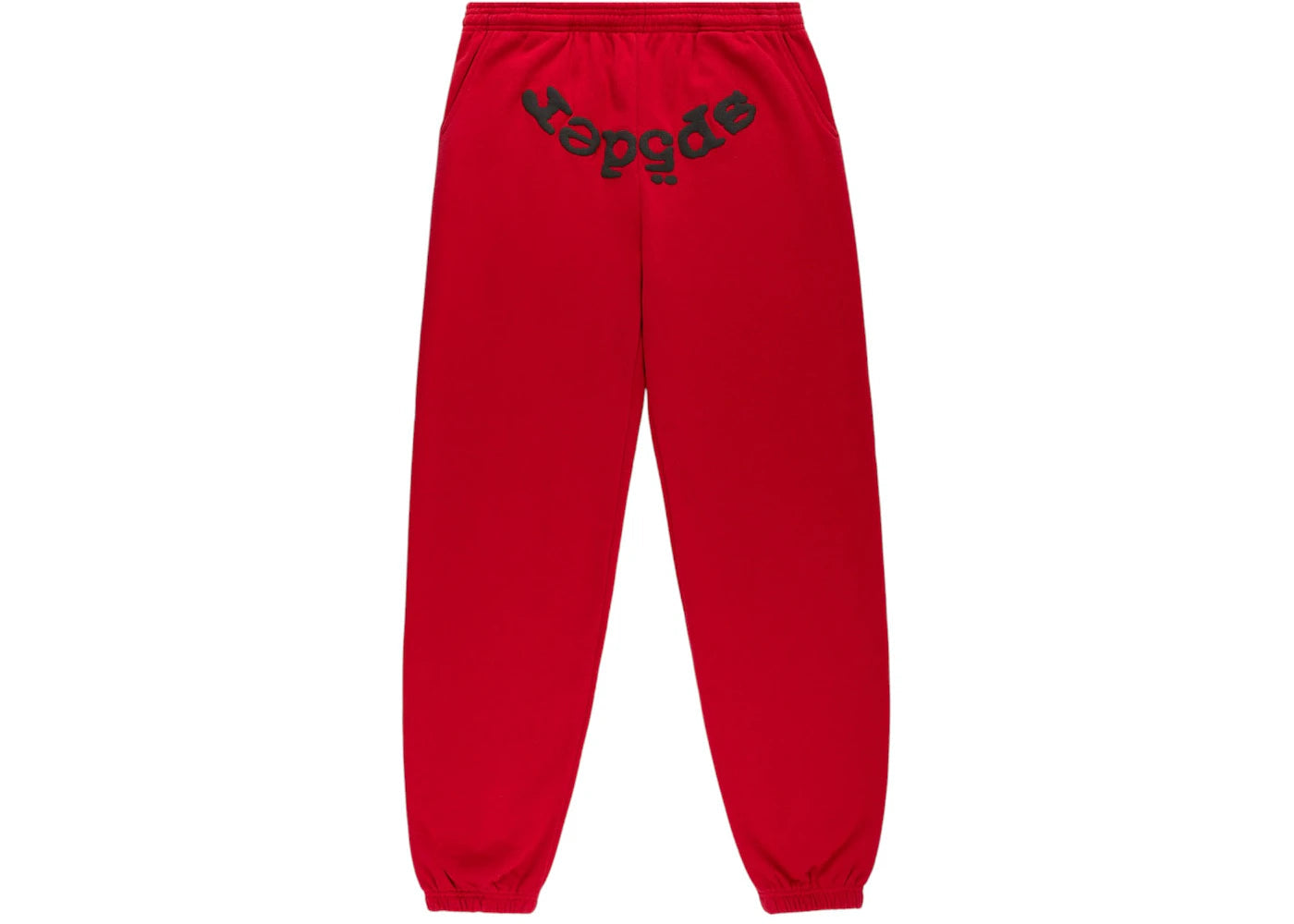 SP5DER OG Web Sweatpants Black Red