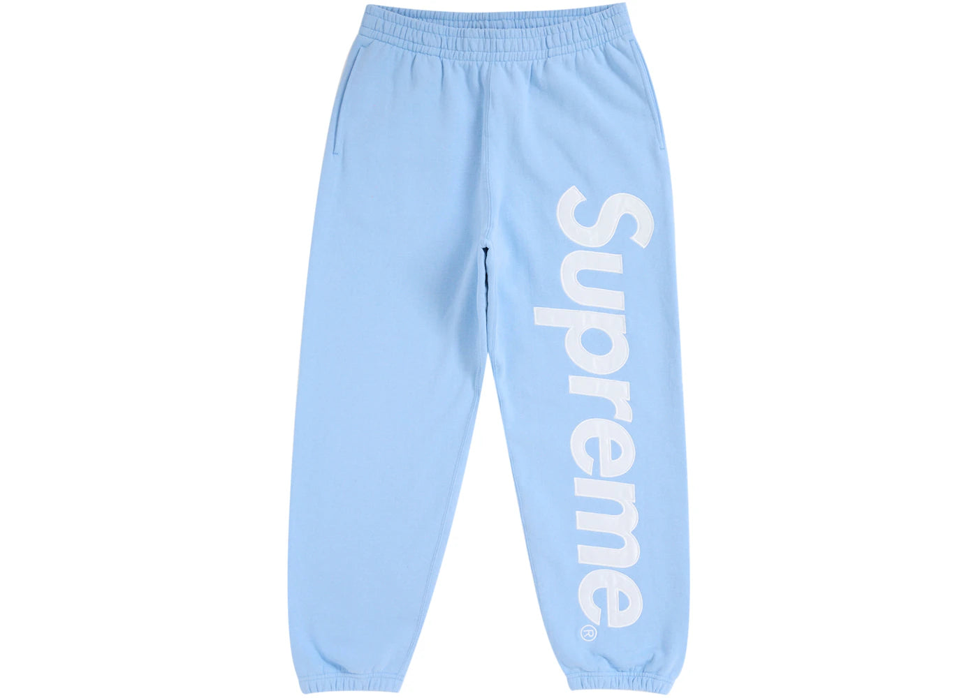 Supreme Satin Applique Sweatpants (FW24) Light Blue