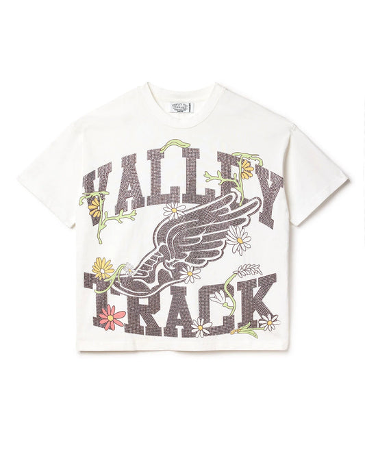 VALE Valley Track Garden Bling Tee White