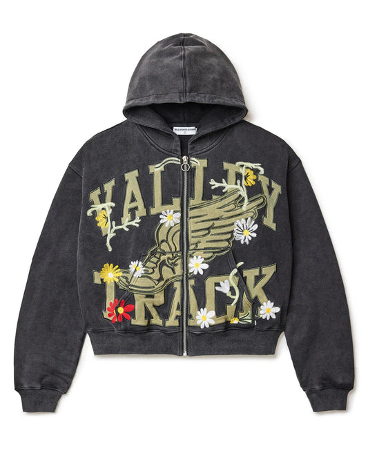 VALE Garden Zip Up Hoodie Black