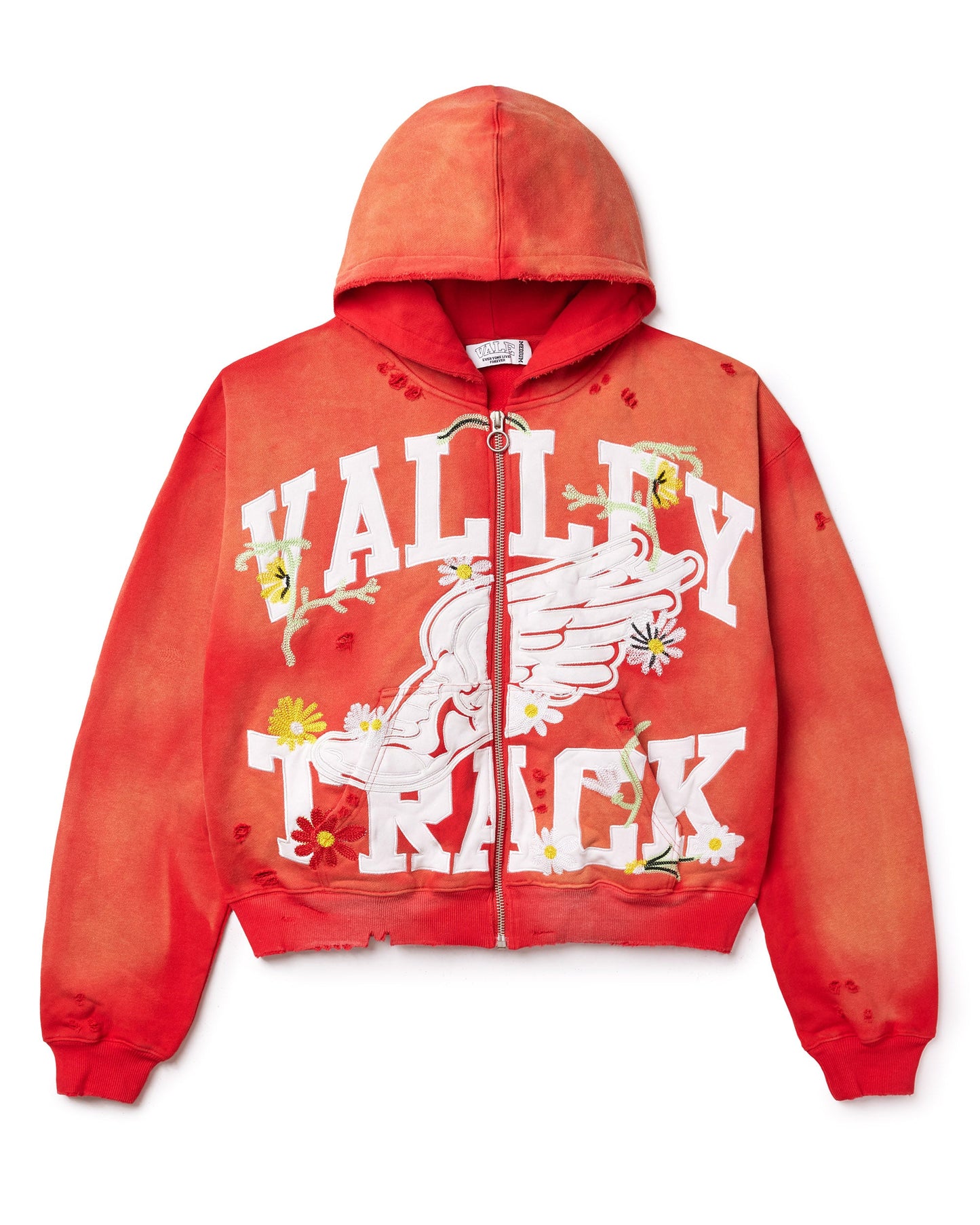 VALE Garden Zip Up Hoodie Red